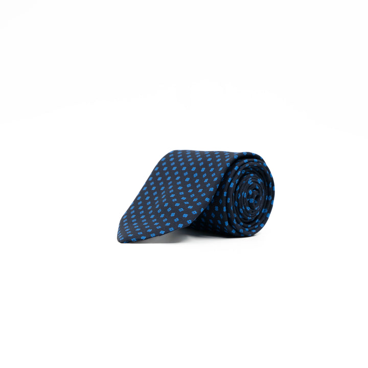 Cravatta Blue Fiorellini Azzurri