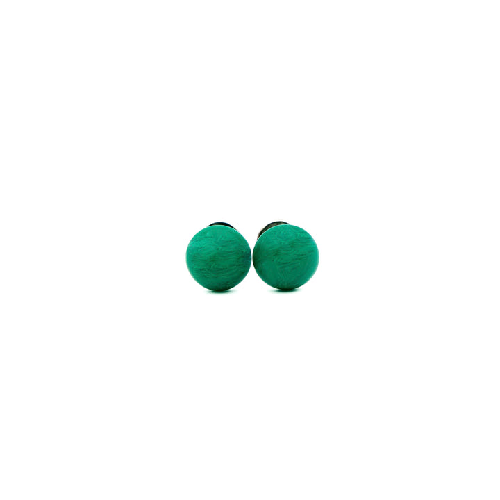 Cufflinks - Dark Green Button