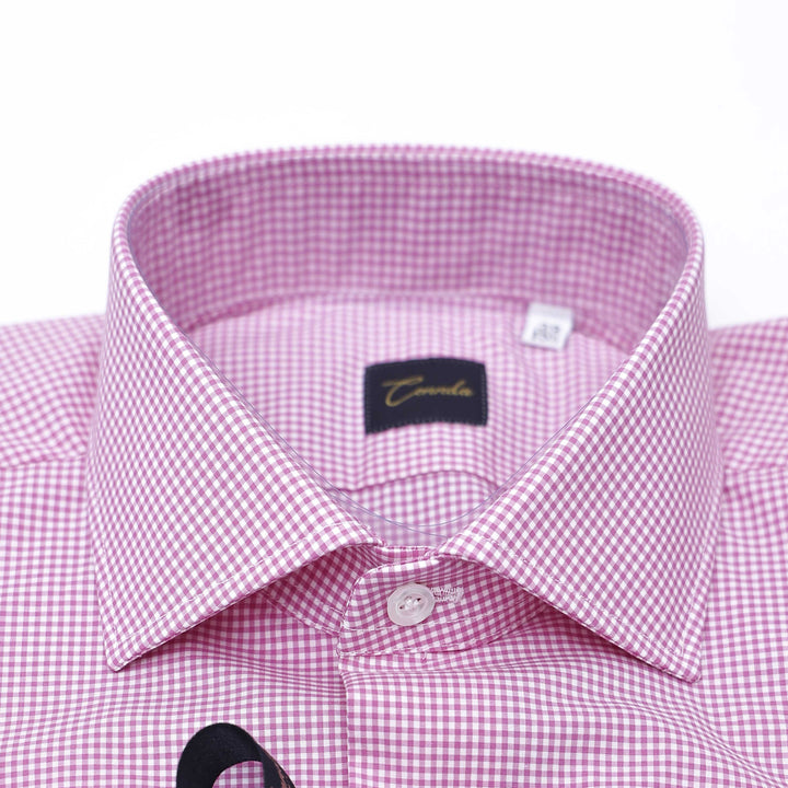 Camicia quadratino rosa